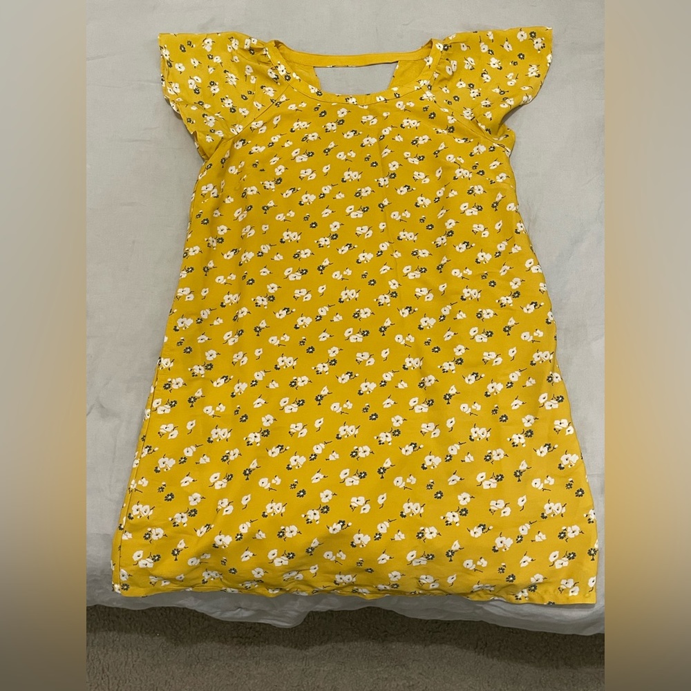 Yellow floral dress